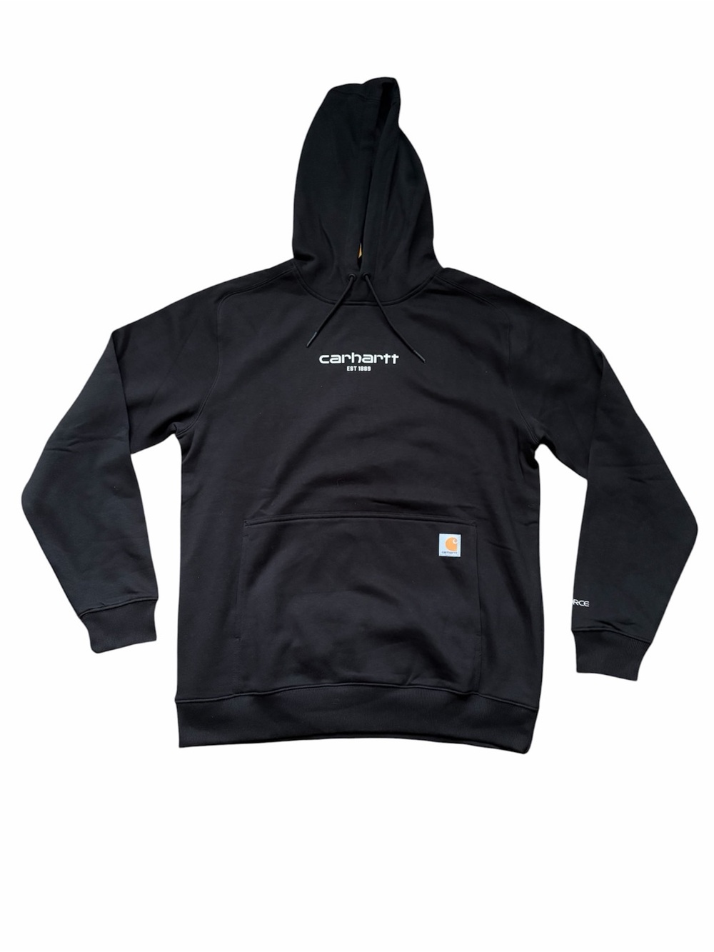 NWT Carhartt Force Relaxed Fit Lightweight Logo Graphic Hoodie Black